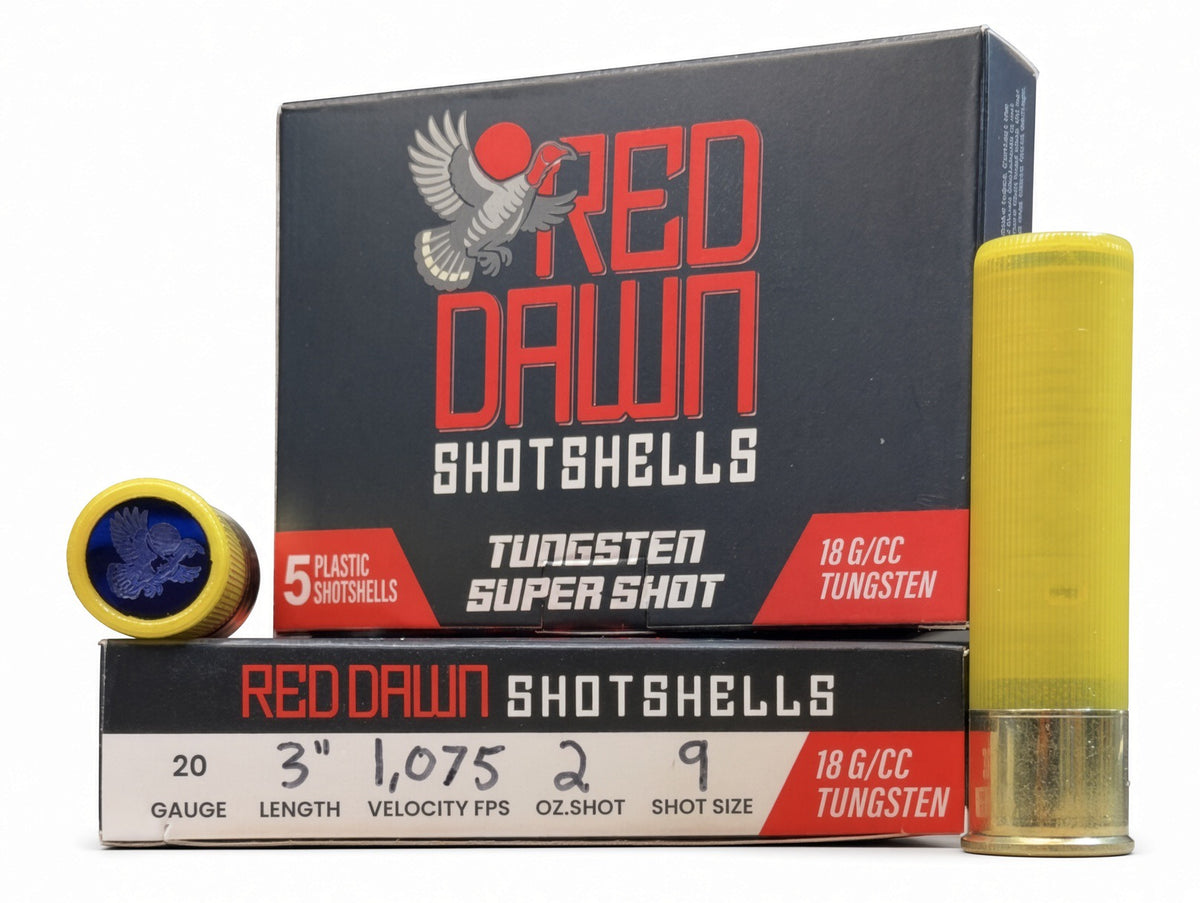Red Dawn Shotshells 20 gauge 3 inch 2oz #9 TSS turkey load box and shell